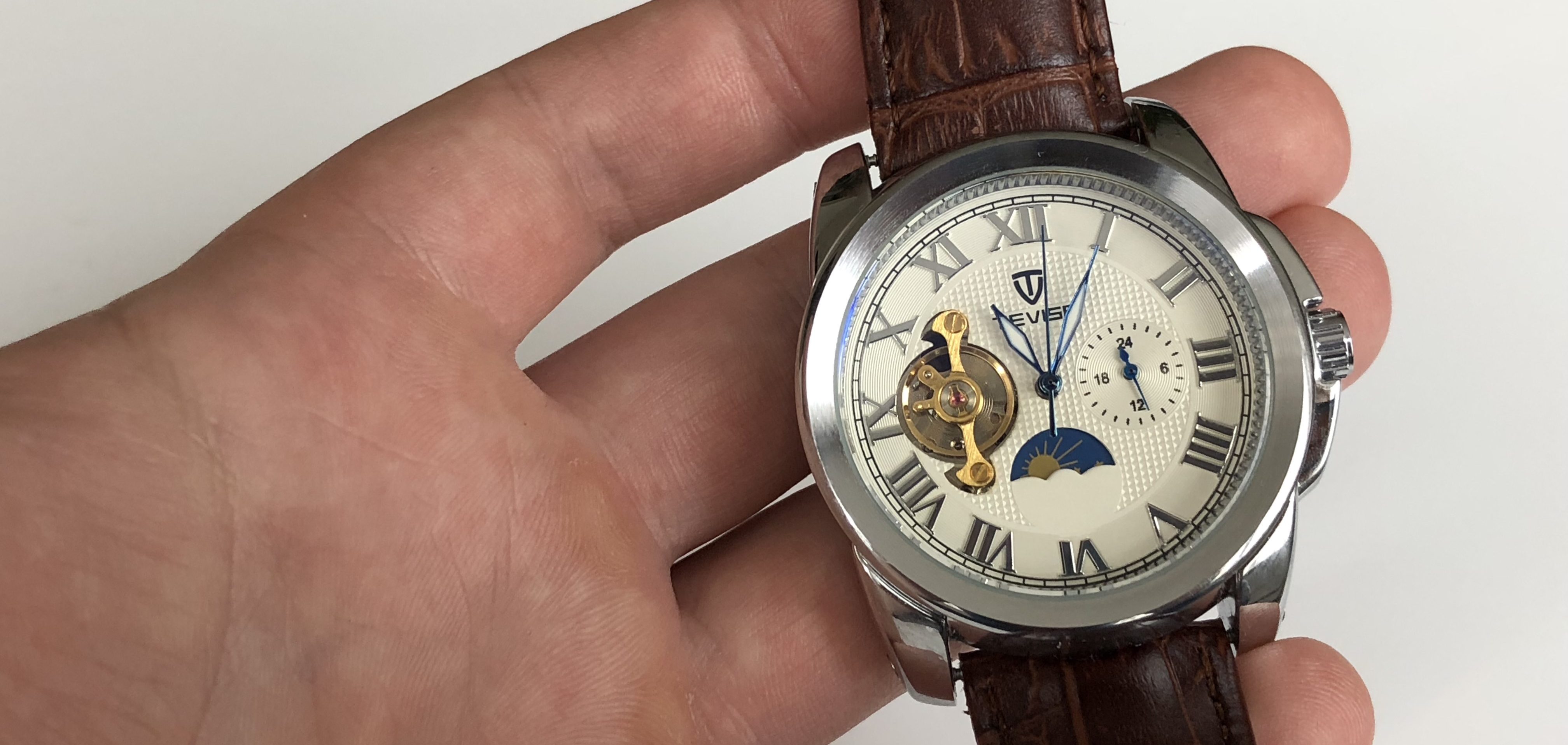 Tevise 999 – Automatic “Moonphase”, Open Heart, “Tourbillon” Watch – [VIDEO REVIEW]